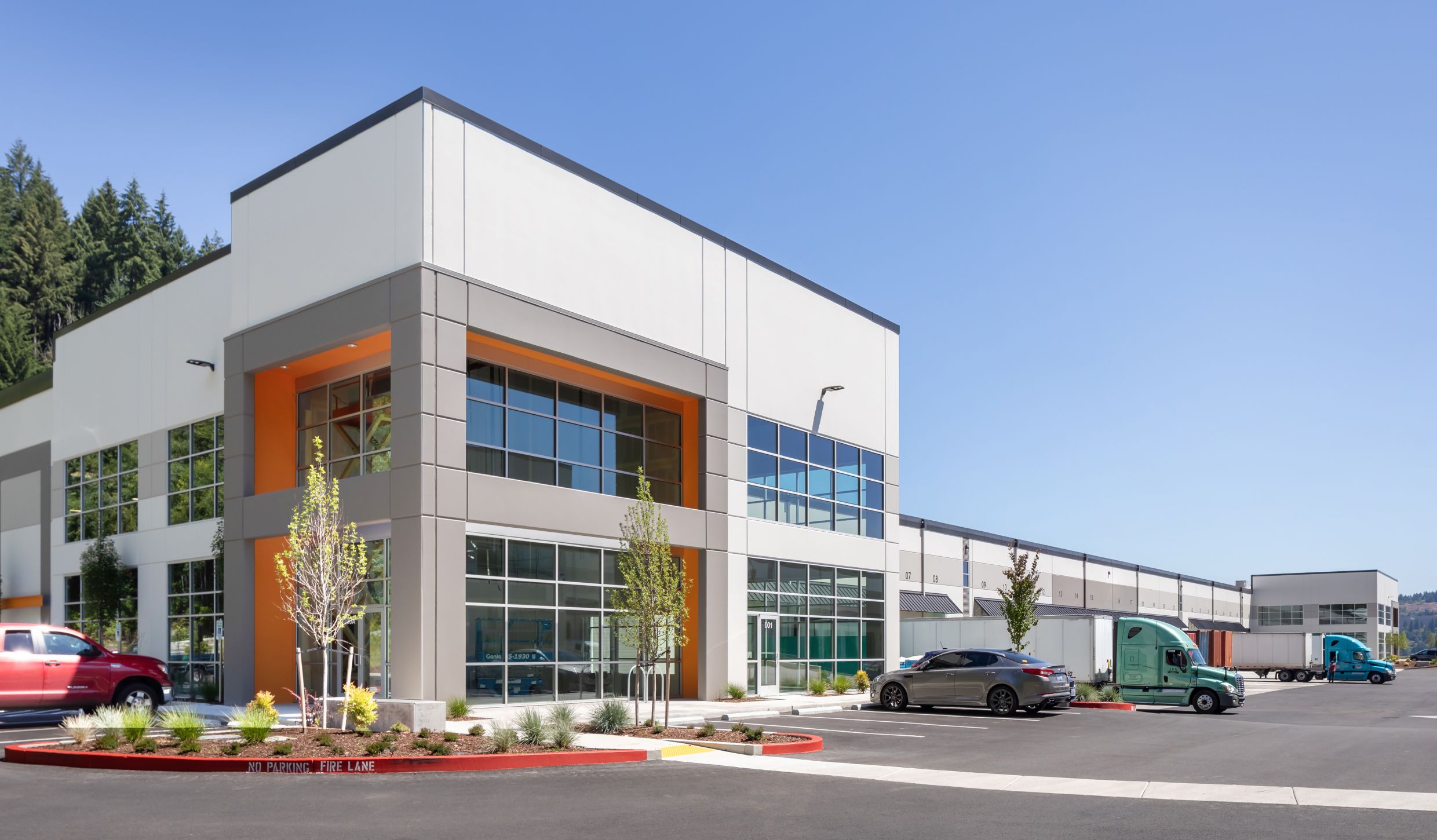 Sumner Ridge building and truck court