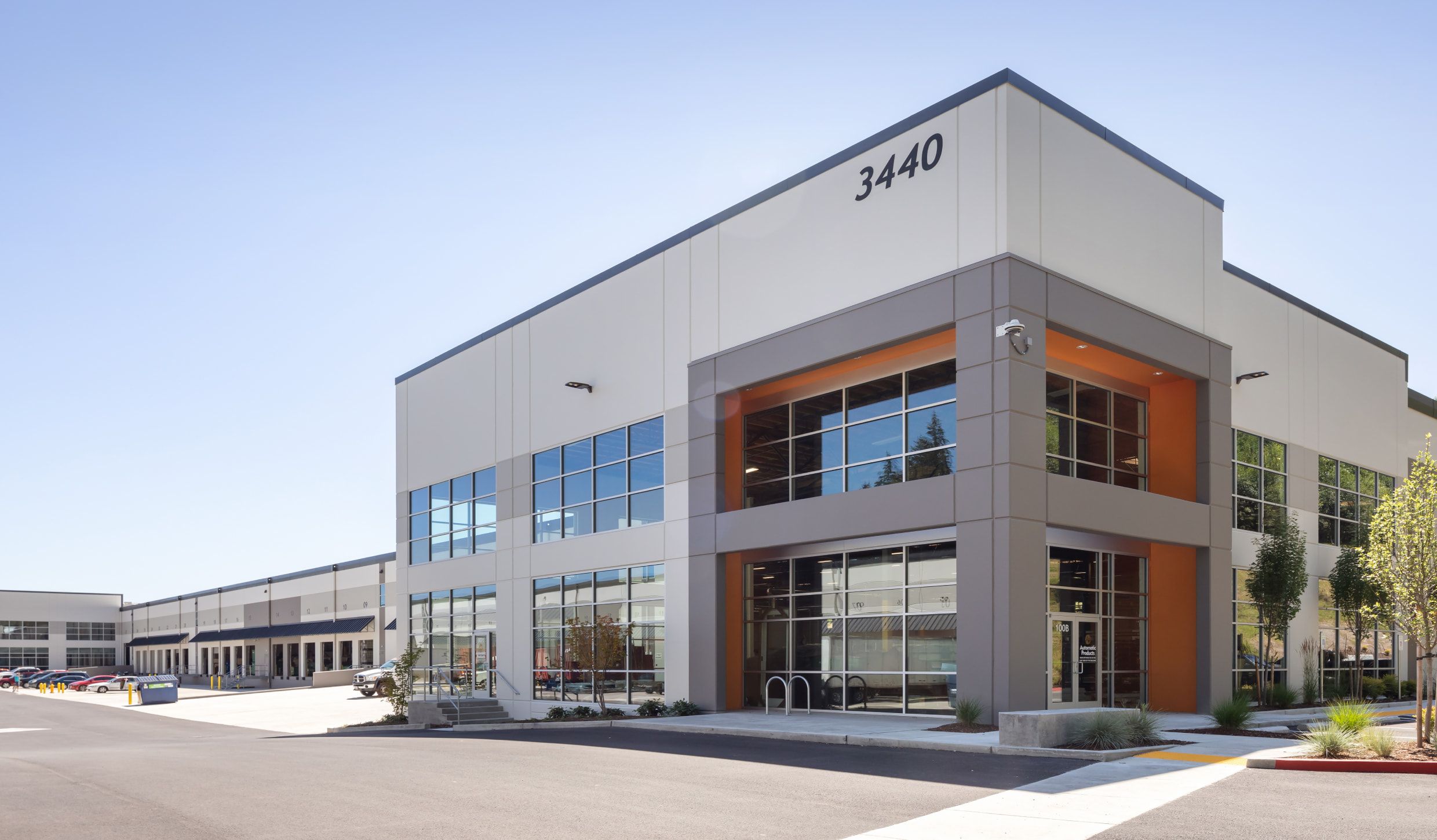 Sumner Ridge office corner with orange entry surround