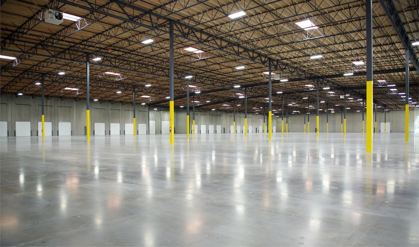 Open warehouse interior at Seaway West
